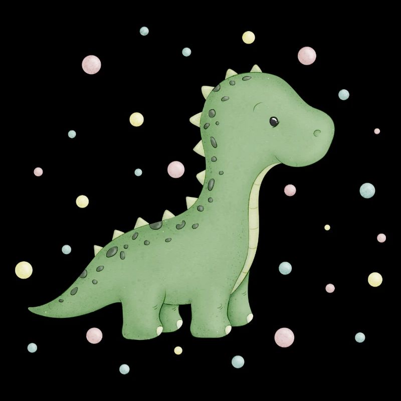 dino mignon avec des points