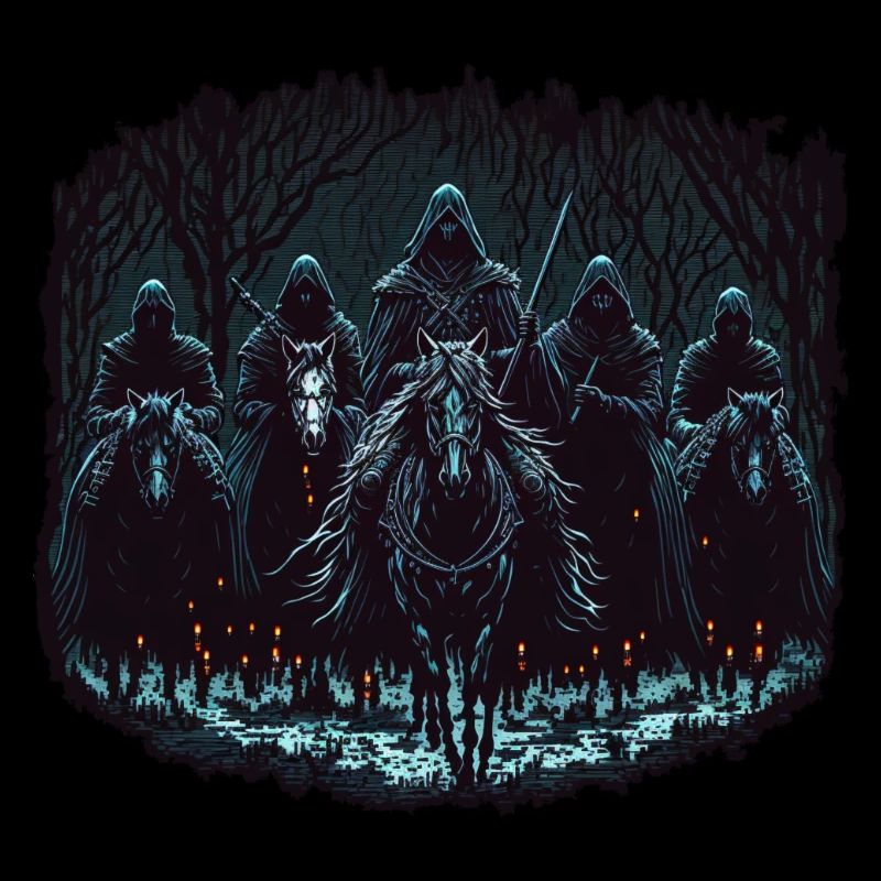 Dunkle Reiter Pixel Style