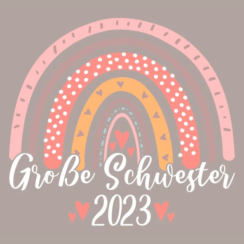 Große Schwester 2023 Boho Regenbogen Mädchen