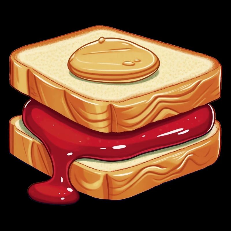 Erdnussbutter und Marmelade Sandwich