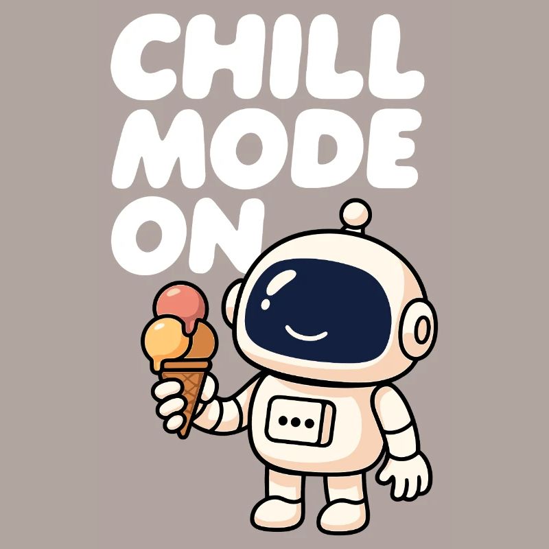Weltraumroboter mit Eiscreme