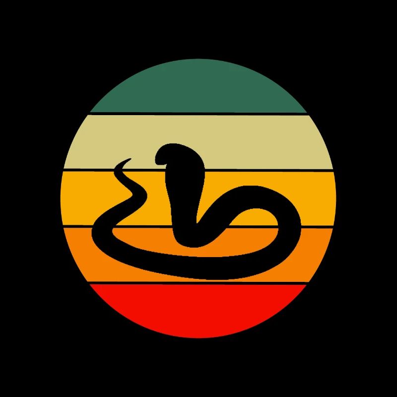 Kobra Tierliebhaber Geschenkidee Retro Schlange