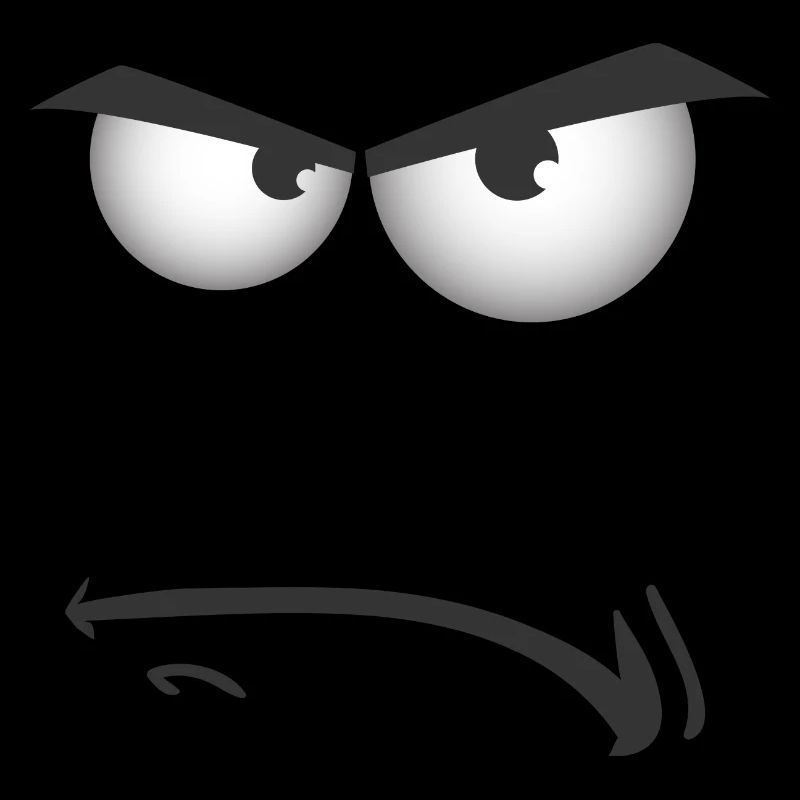 Cartoon Angry Grumpy Face