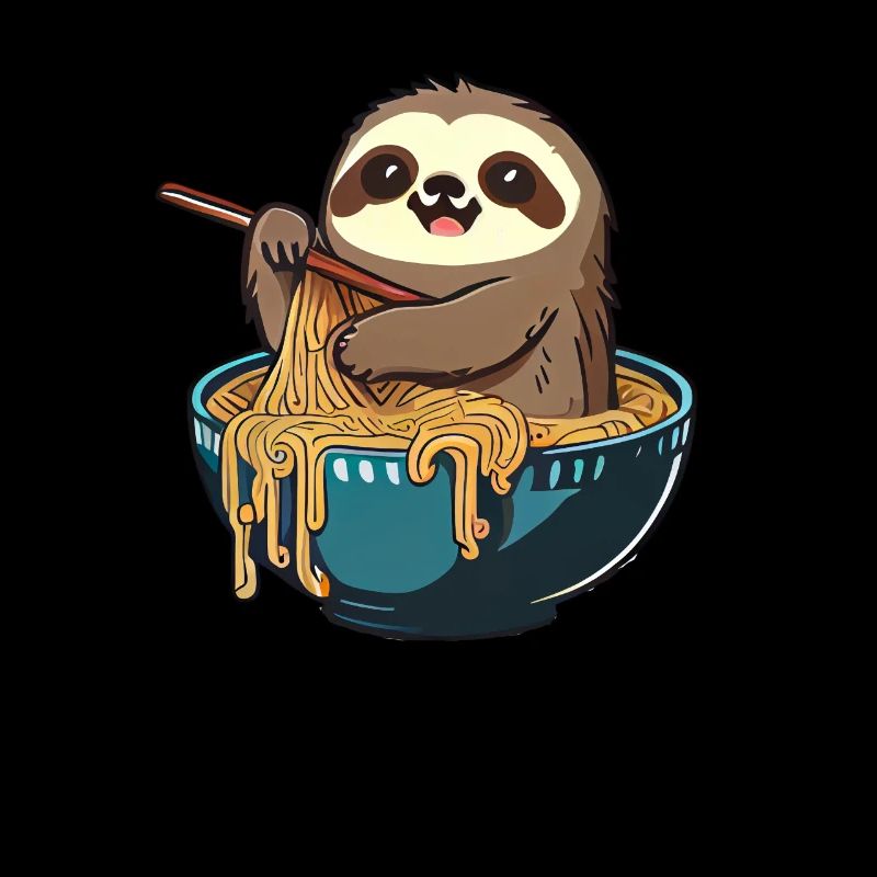 But first ramen sweet sloth eats ramen