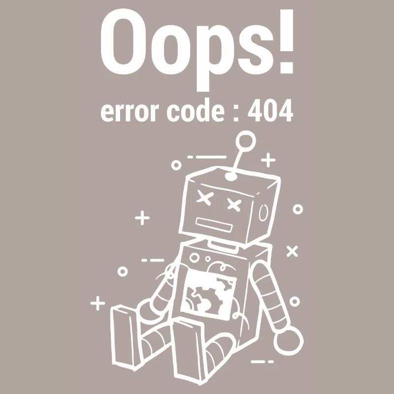 Oops Fehler 404 Grafik