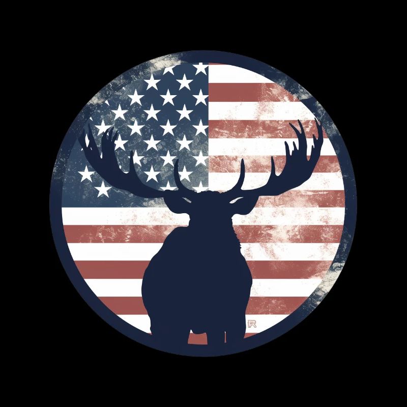 American Flag Moose