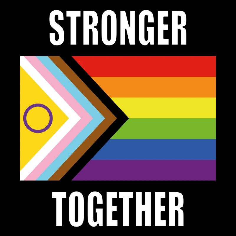 Drapeau de la fierté inclusive Plus forts ensemble