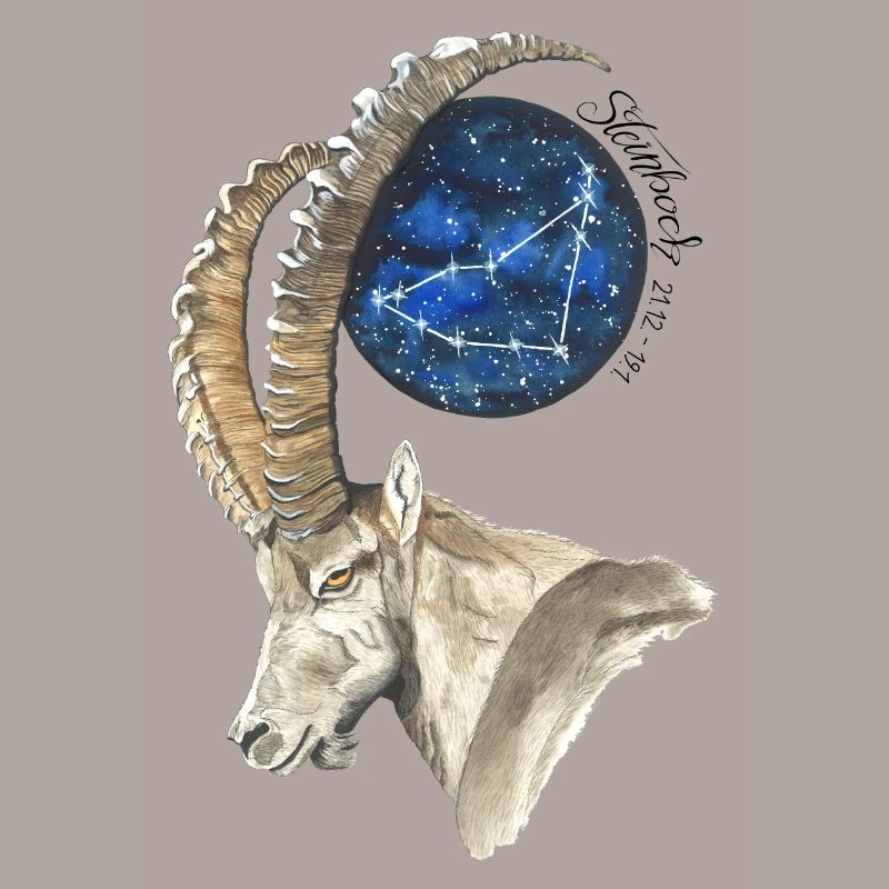Sternzeichen Steinbock mit Datum und Sternbild