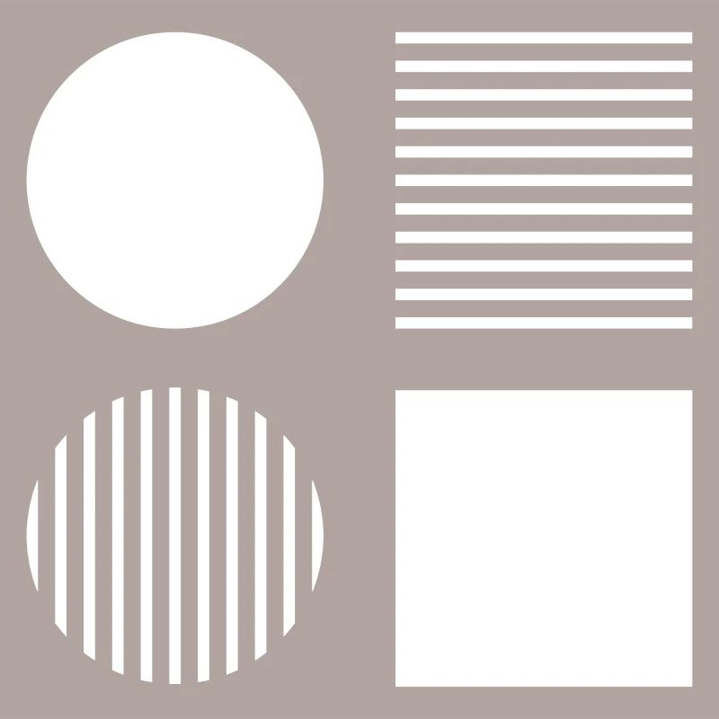 Circles and Square / Abstract Minimal Pattern