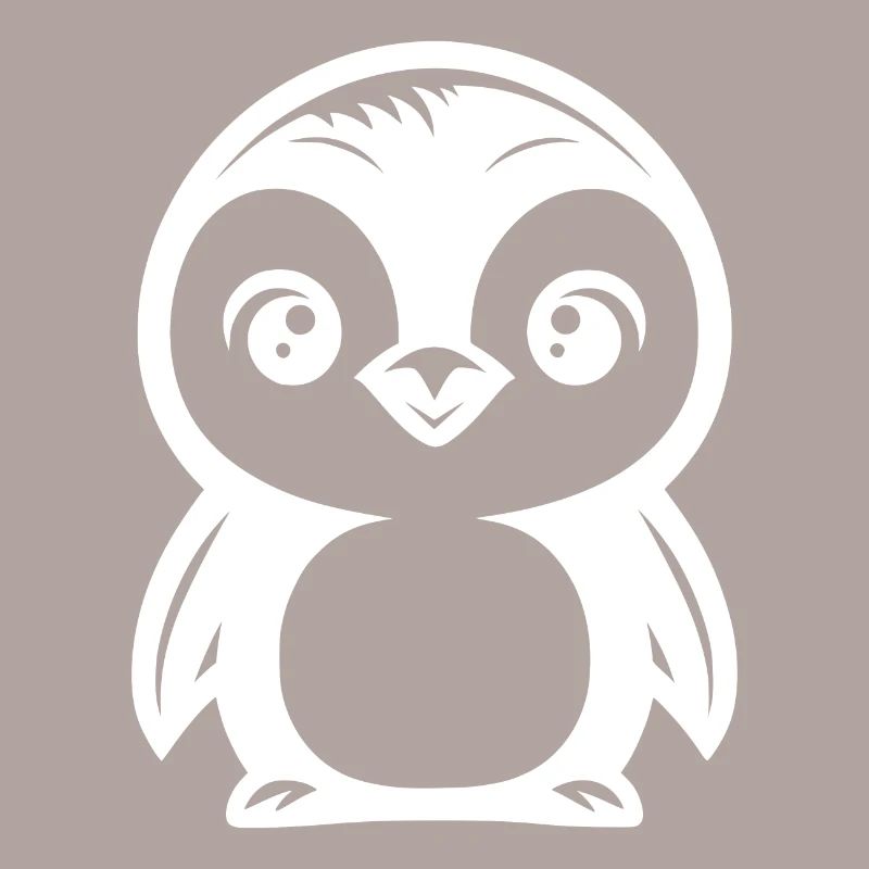 Cute Comic Penguin Drawing