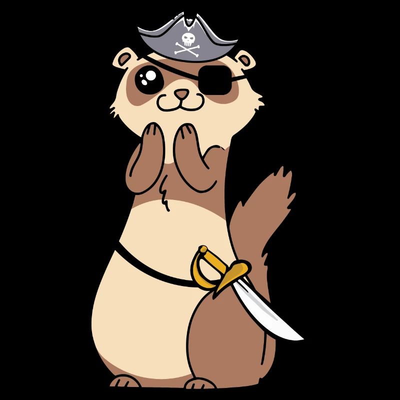 Eye Patch Weasel Kids Pirate Ferret