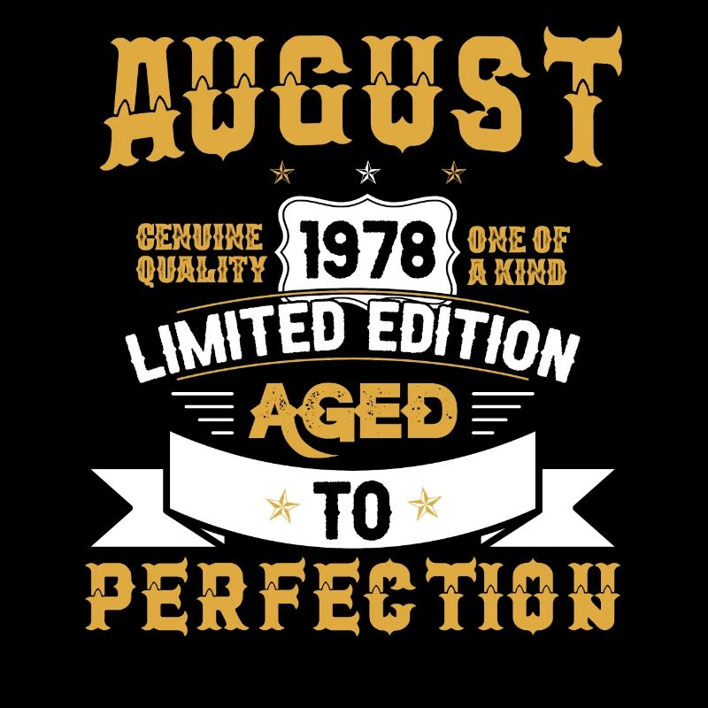 Geburtstag August 1978 geboren Vintage