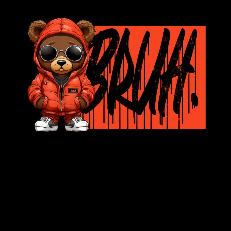 Bruh Meme Hip Hop Teddy Bear Brother Greeting Teens