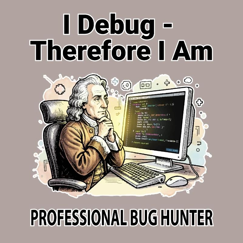 I Debug Therefore I Am: Pro Bug Hunter - dark BG