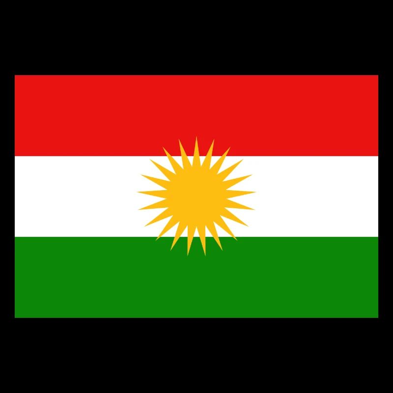 Kurdish flag back