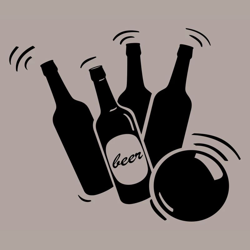 Bierflaschen Bowling