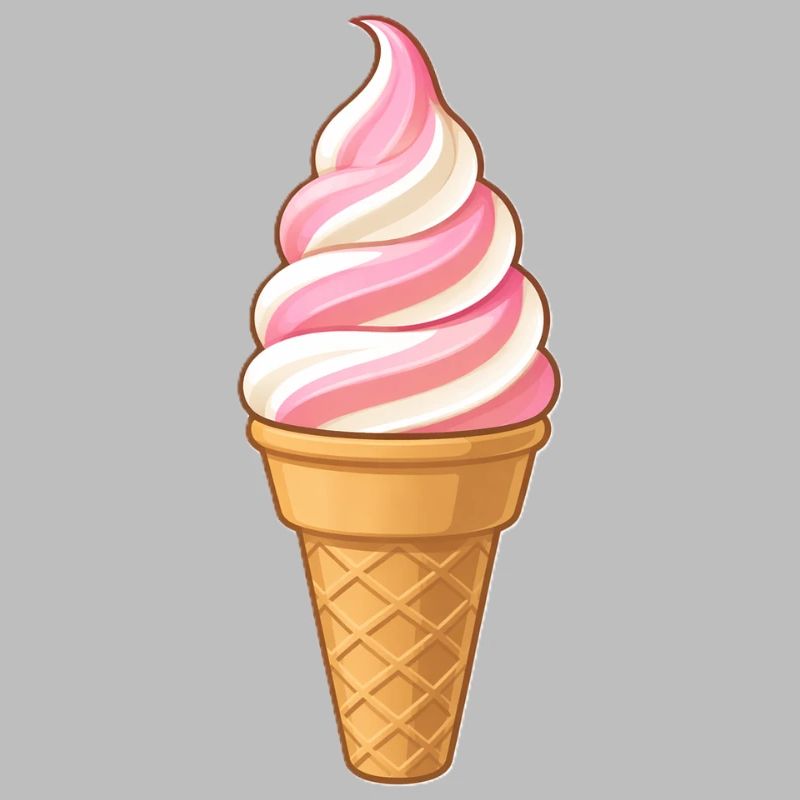 Softeis Erdbeer-Vanille