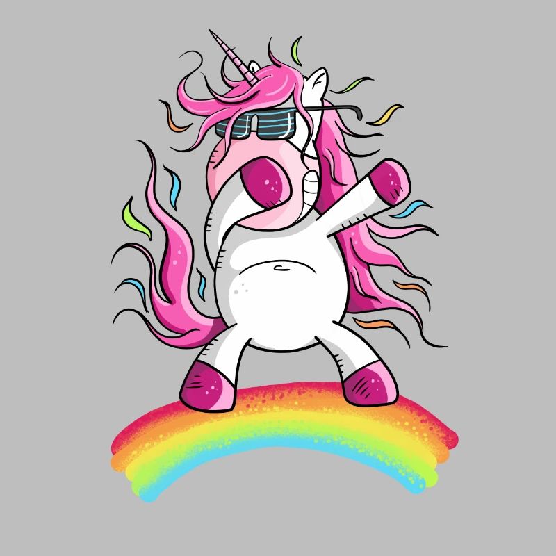 Dabbendes Einhorn Auf Regenbogen I Dab Dance