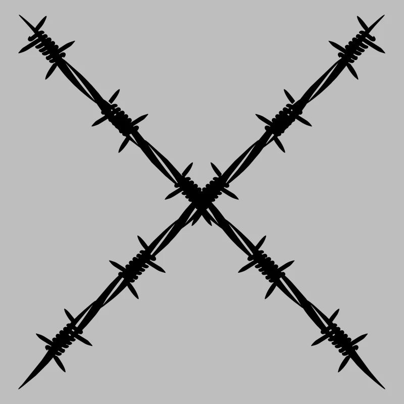 Stacheldraht gekreuzt