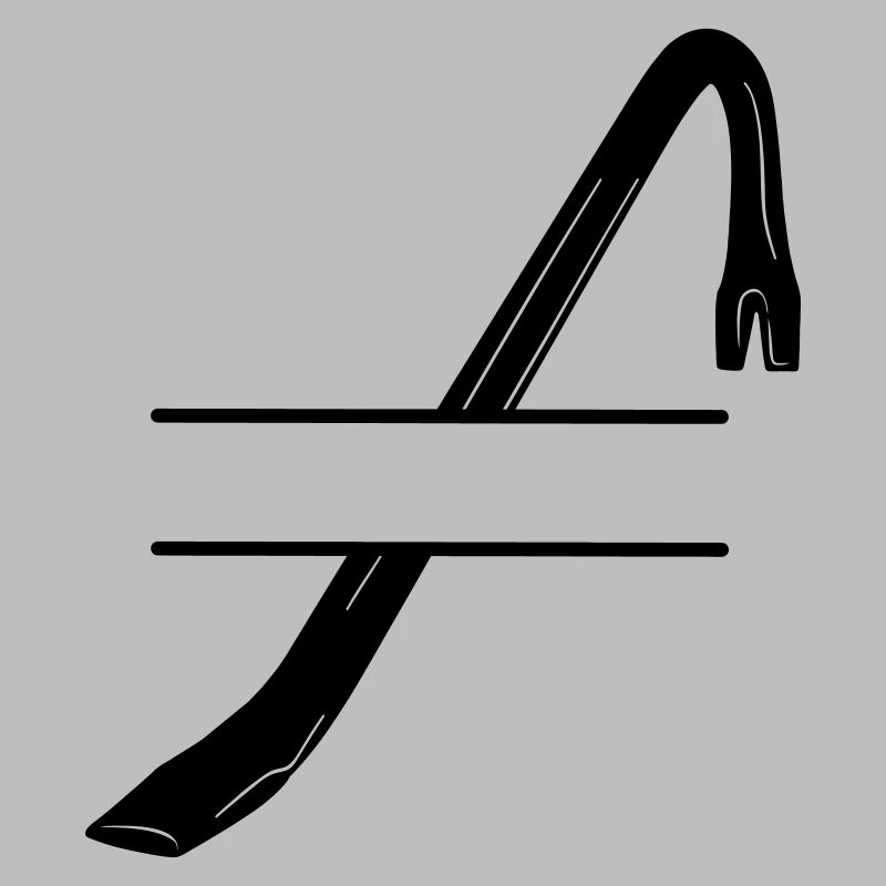 Einbruchslogo Brechstange oder Brechstange