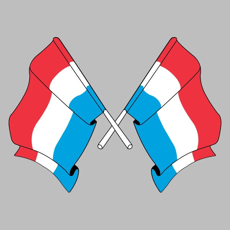 Zwei Flaggen Luxemburgs