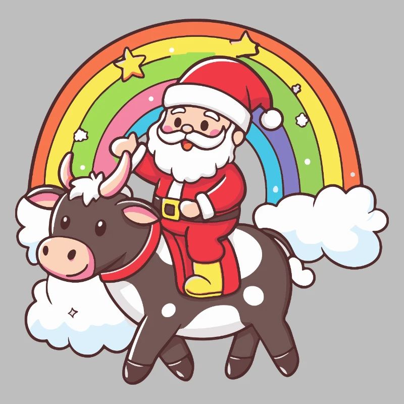 Kuh Weihnachtsmann Weihnachten