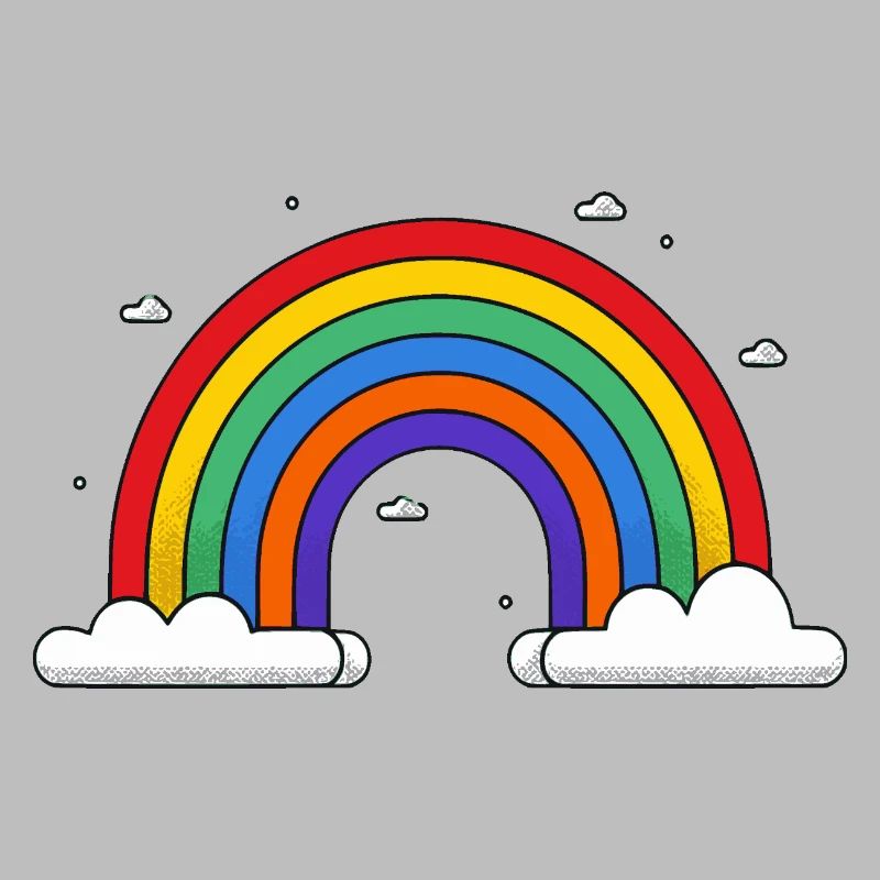 Regenbogen auf Wolken