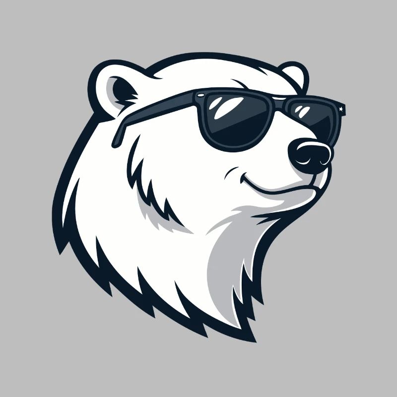 Eisbär mit Brille