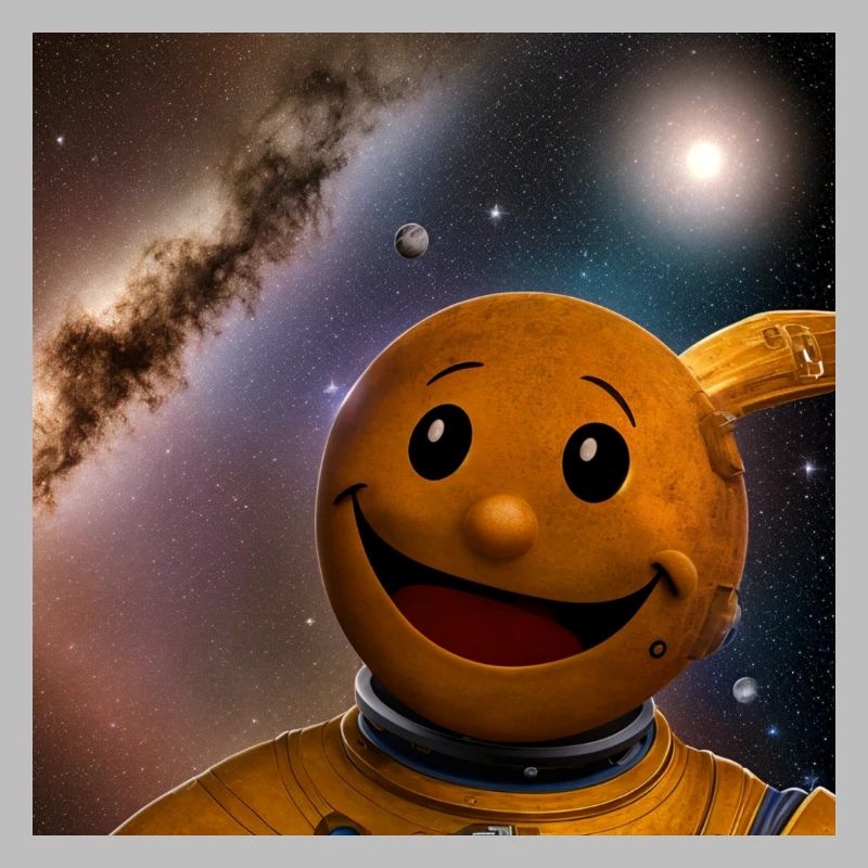 Lächelnder Astro Kosmosfreund