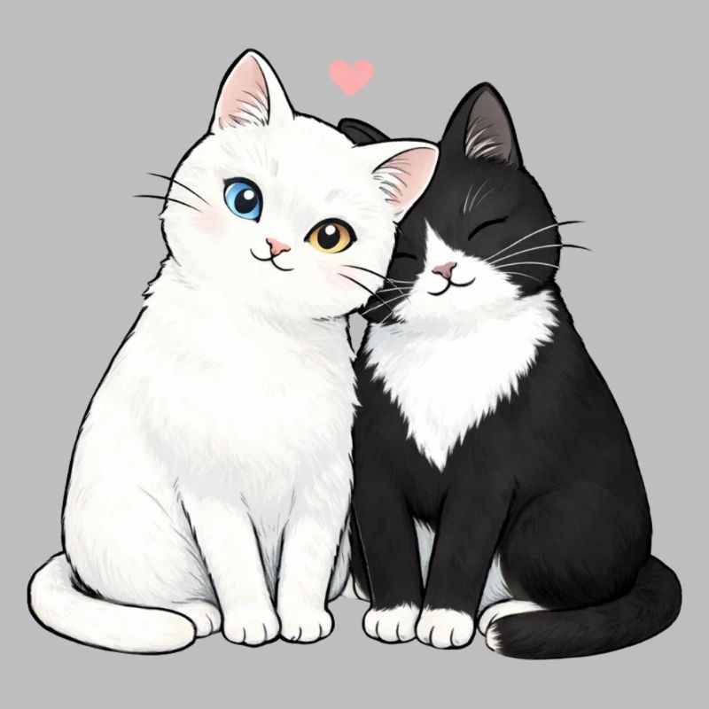 Katzenfreunde Duo Herzchen