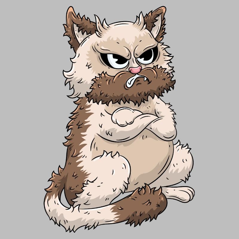 Mürrische Katze