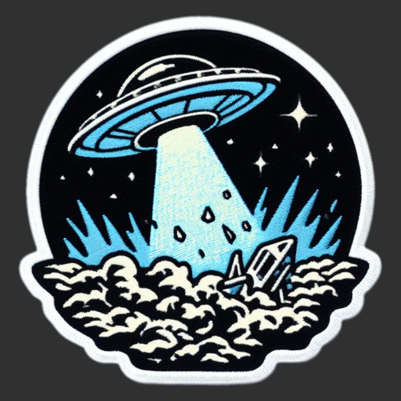 UFO-Lichtstrahl Patch