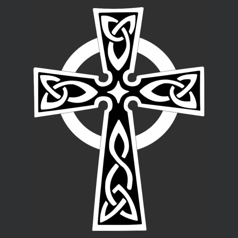 Keltisches oder Keltisches Kreuz weiß
