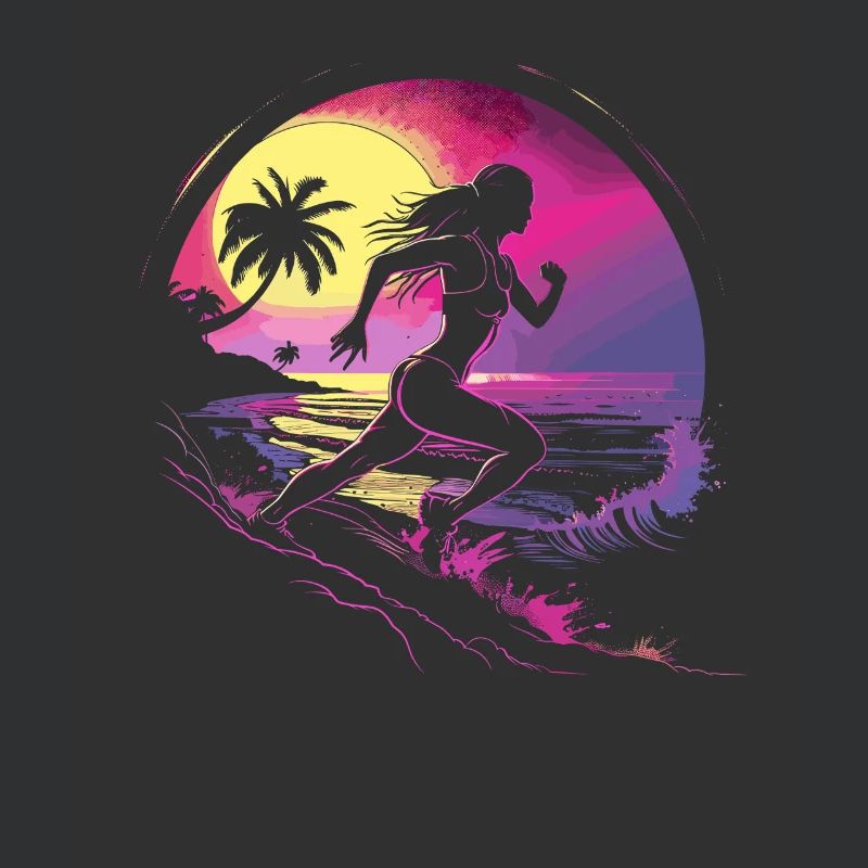 Läuferin Synthwave