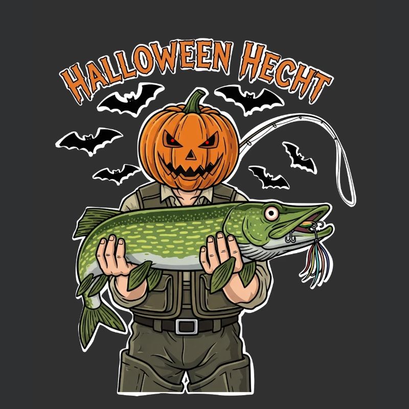 Halloween Hecht Kürbiskopf