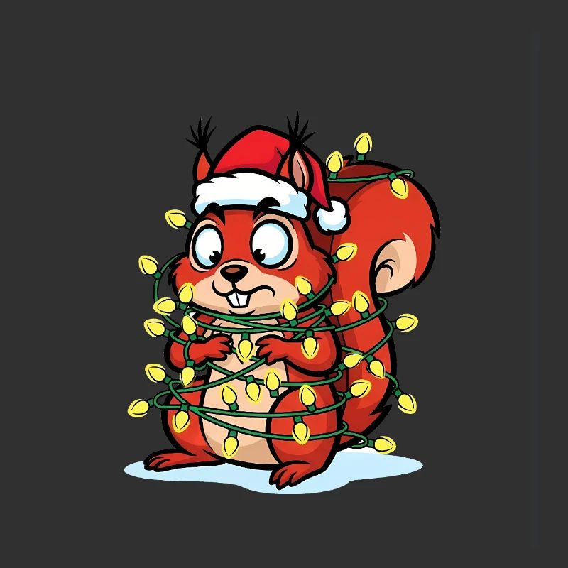 Eichhörnchen im Weihnachtslicht