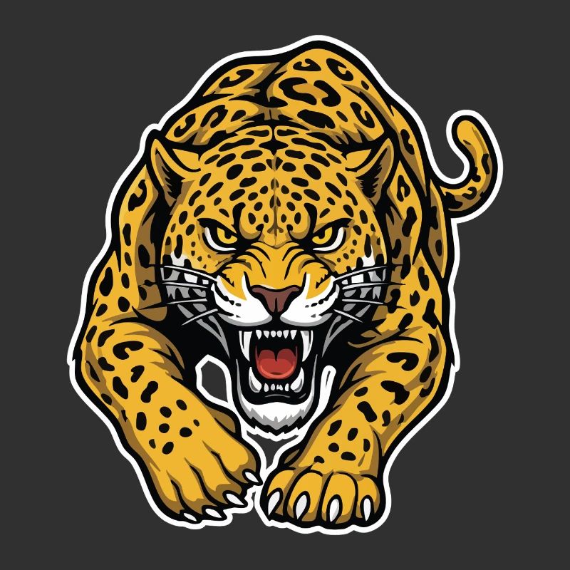 Leopard Jaguar Wild Attack Mascot Predator