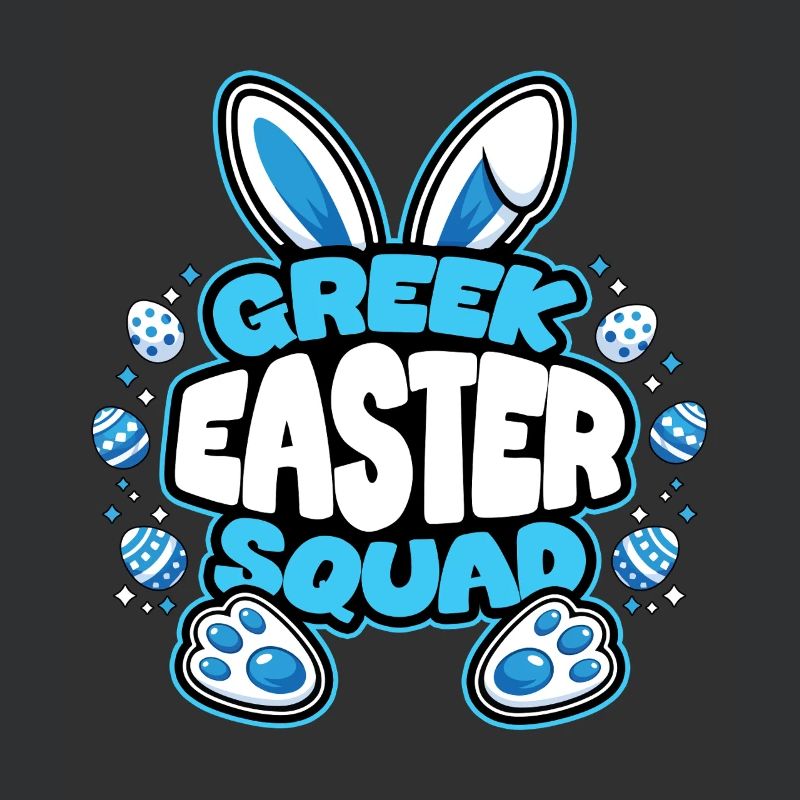 Greek Easter Squad Easter Bunny Easter Egg
