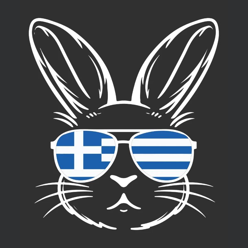 Greek Easter Greek Flag Easter Rabbit
