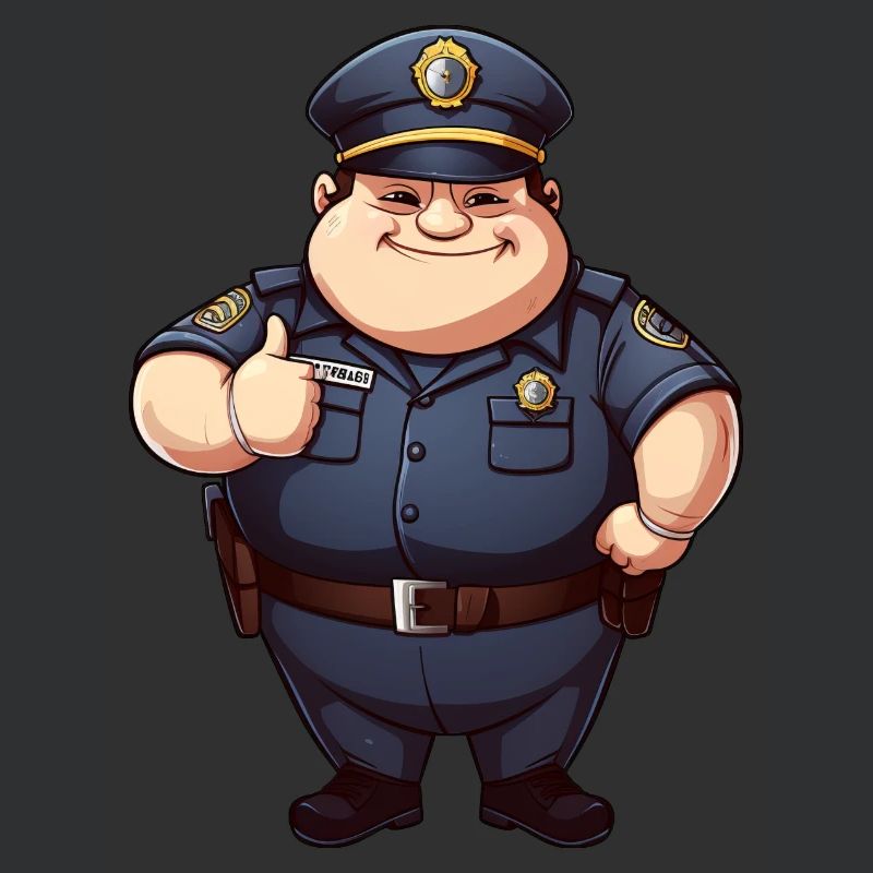 dicker Polizist