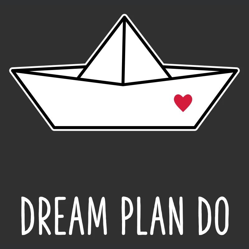 Dream Plan Do - Papierboot Schiffchen Herz