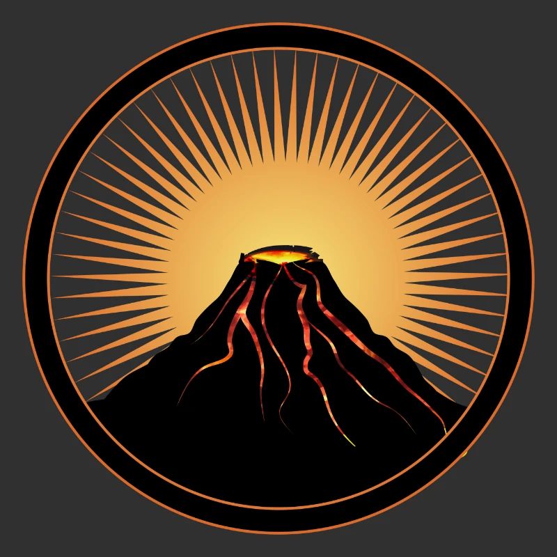 Vulkan Patch mit flüßiger Lava