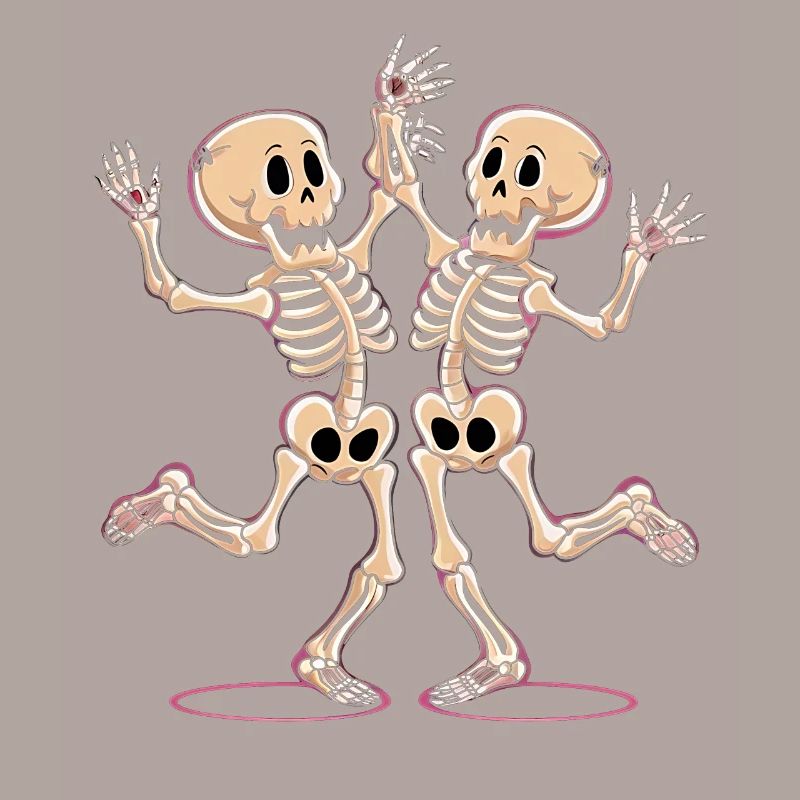 Figurines de squelette de danse joyeuse