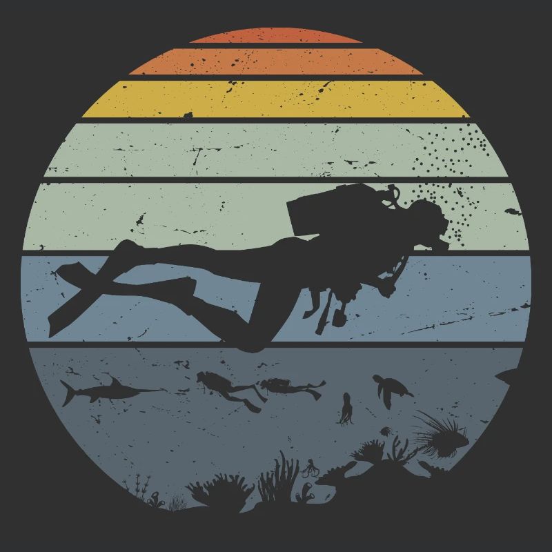 Unterwassertaucher Silhouette Szene