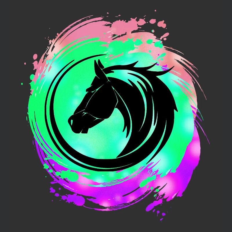 Pferdekopf Neon Kreislauf
