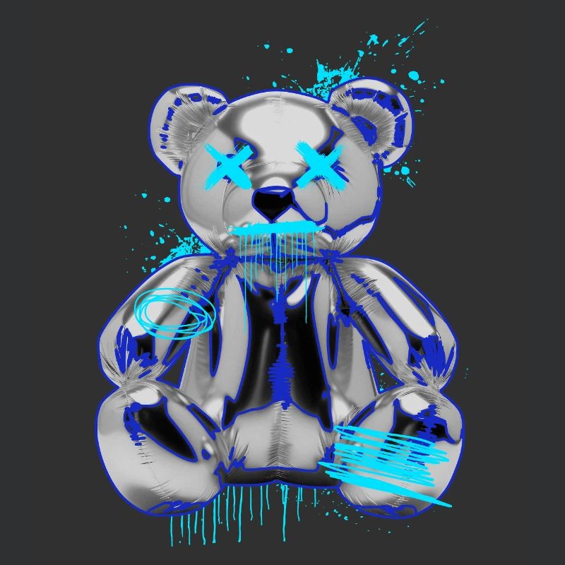 Graffiti Bear Neon Drop Teddy Bear