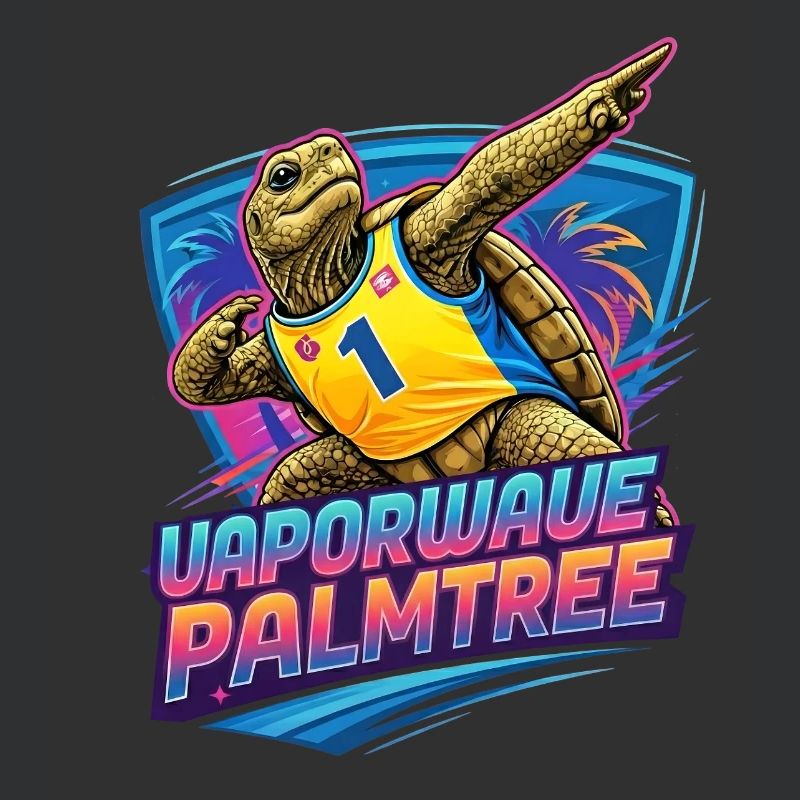 Neon Surf-Turtle Palmtree