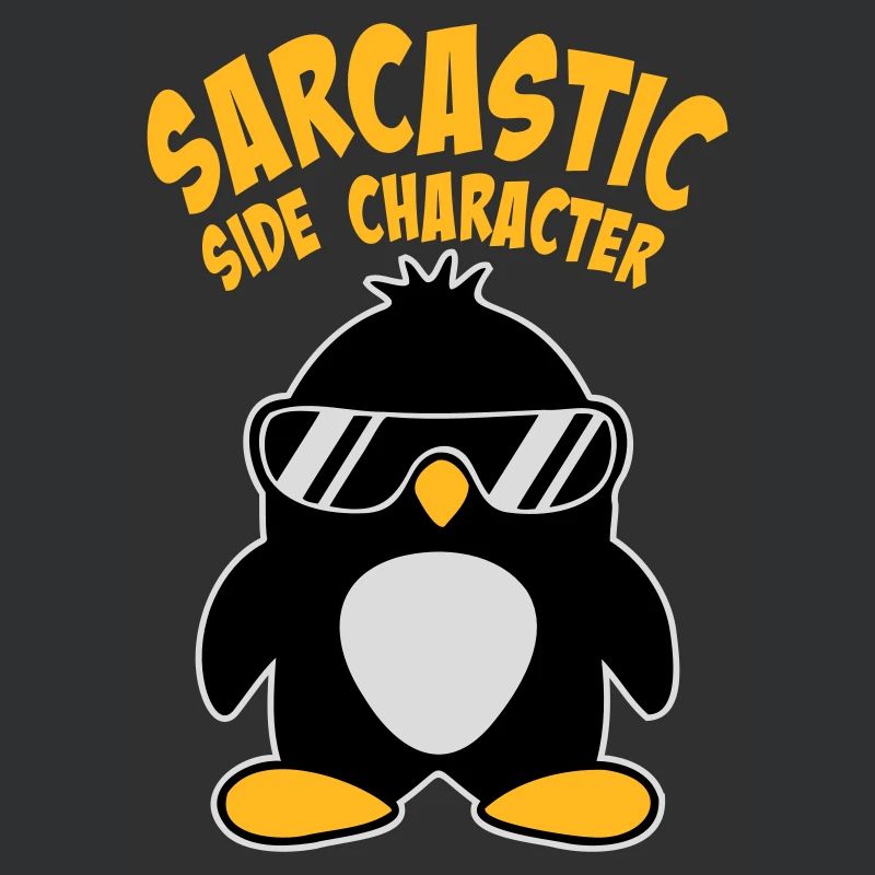 Pinguin Sarcastic Side Character Sonnenbrille Logo