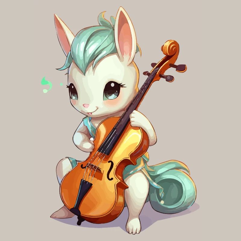 Kuschelbunny mit Cello