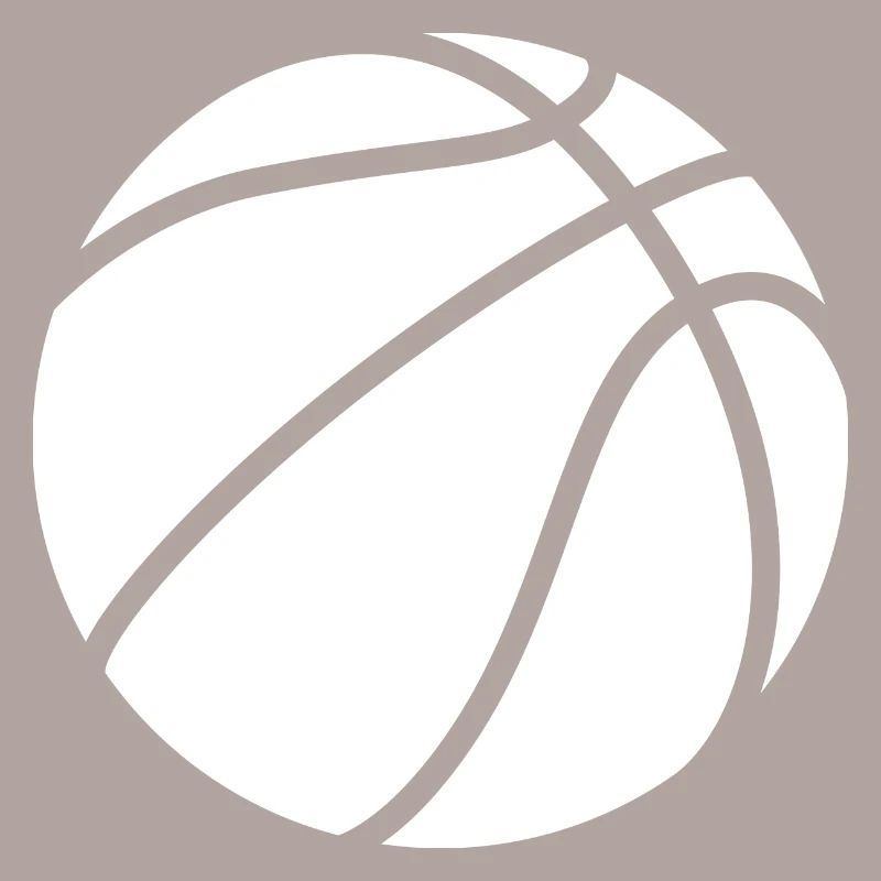 Basketball logo white